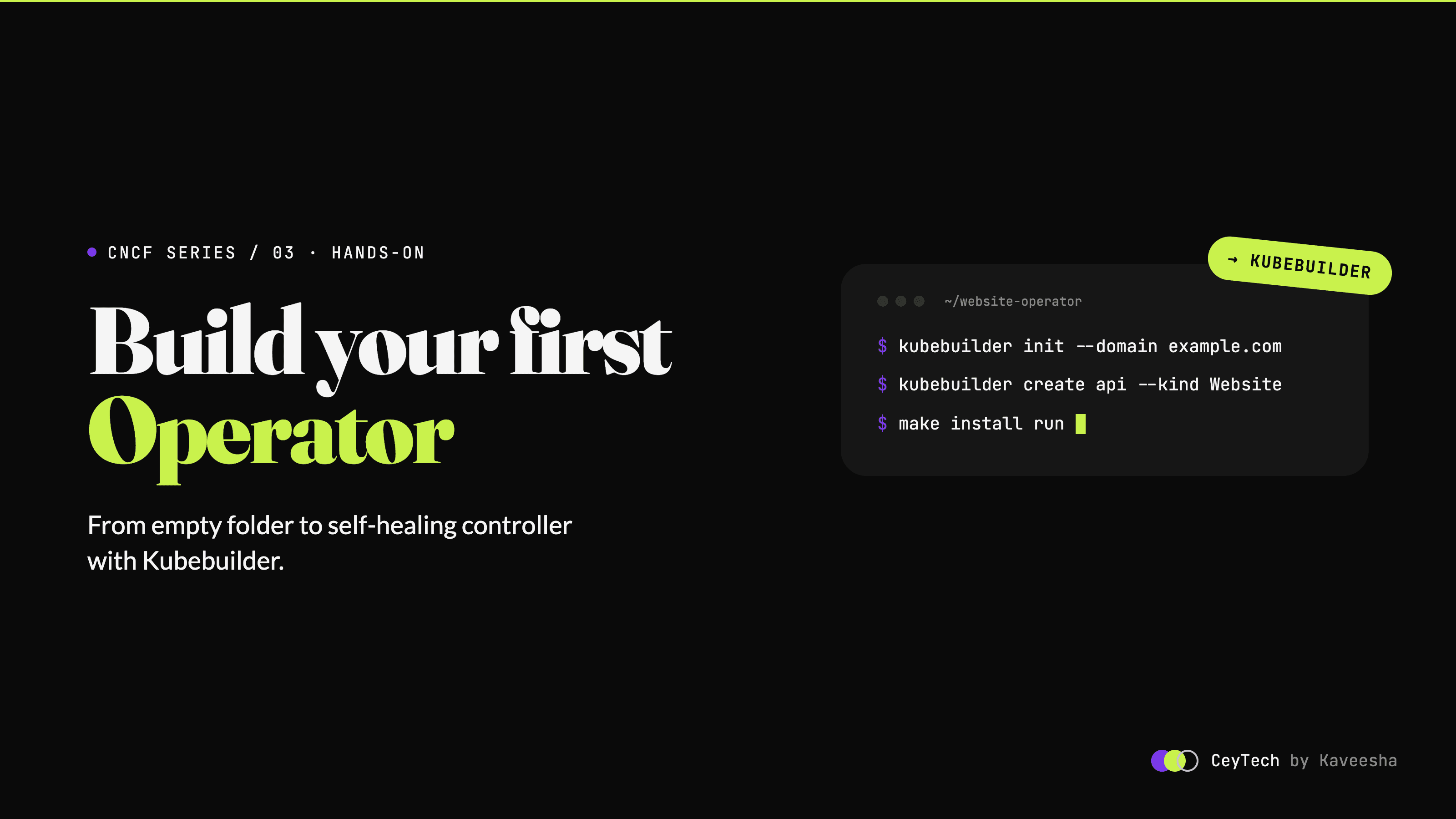 Building Your First Kubernetes Operator with Kubebuilder